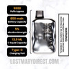 Black Strawnana Lost Mary OS5000 Luster Edition VapeDiposable Vape Specifications
