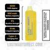 Banana Raspberry Ice Lost Mary MO5000 Disposable Vape Specifications