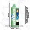 Peppermint Lost Mary MO20000 PRO Diposable Vape Dimension