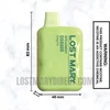 Spearmint Lost Mary OS5000 Zero Nicotine Vape Dimension