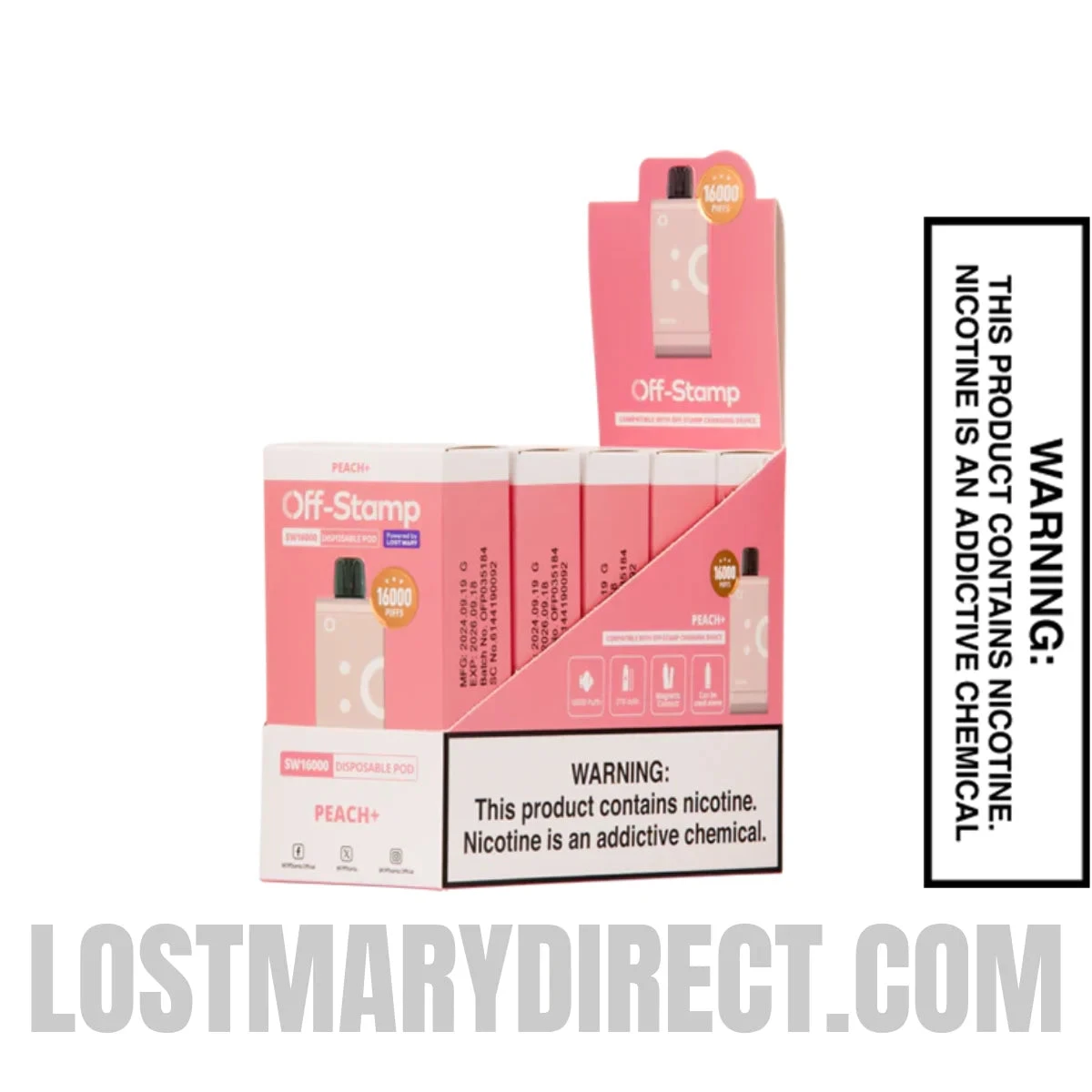 Peach+ Off Stamp SW16000 Disposable Pod Bundle Pack