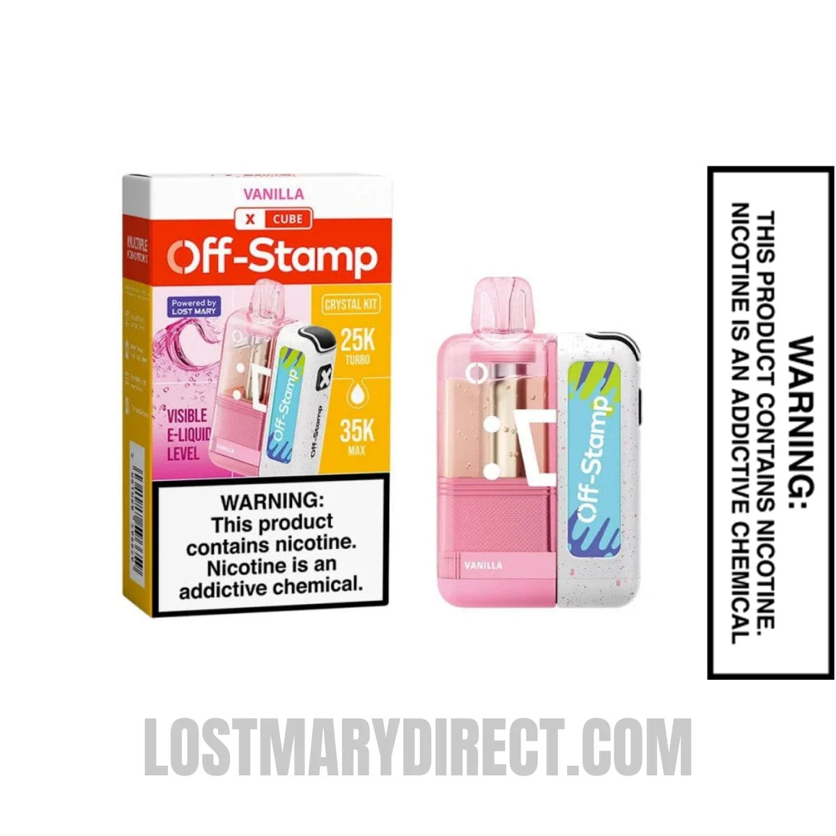 Vanilla Off Stamp X Crystal Cube 35K Disposable Vape Kit