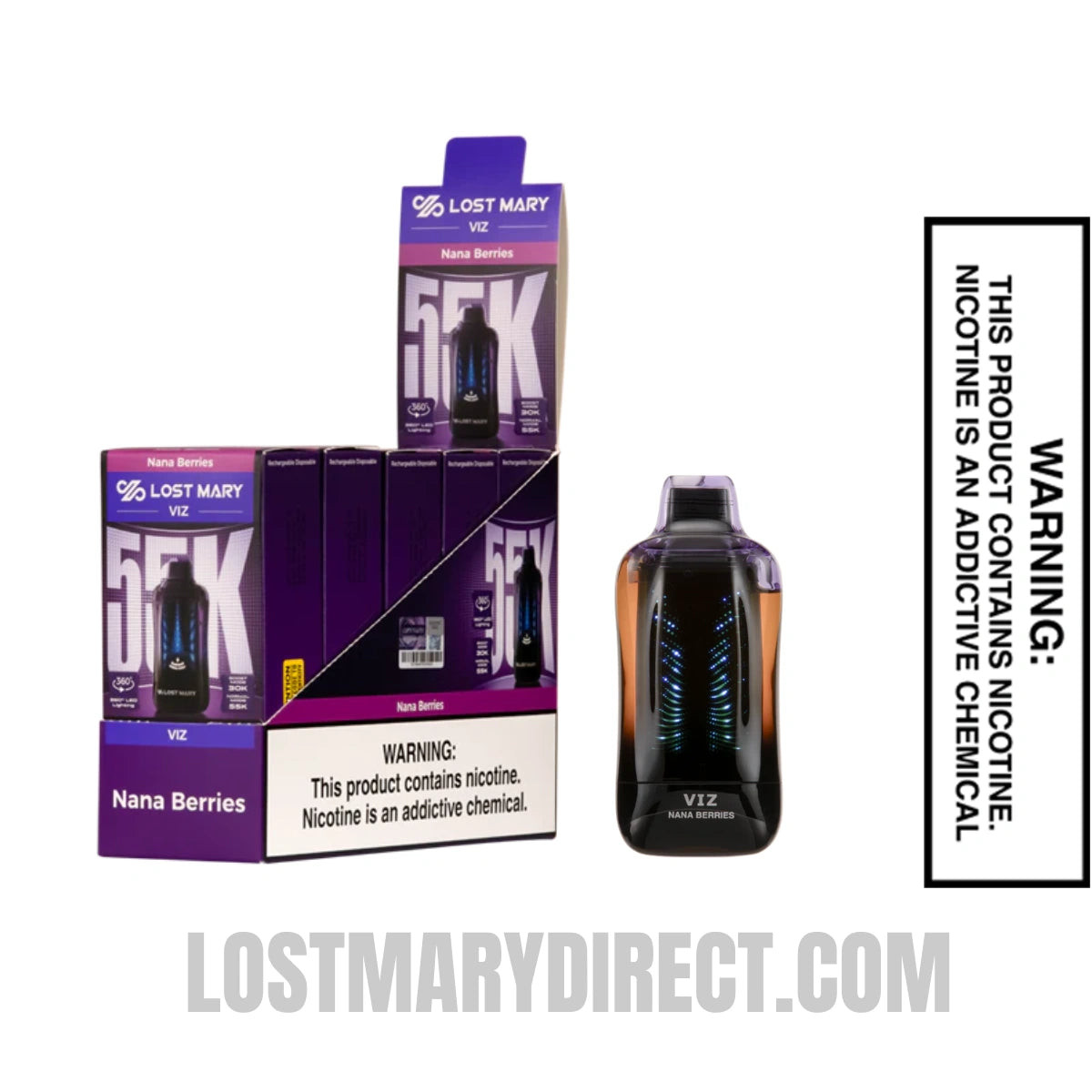 Nana Berries Lost Mary VIZ 55K Disposable Vape