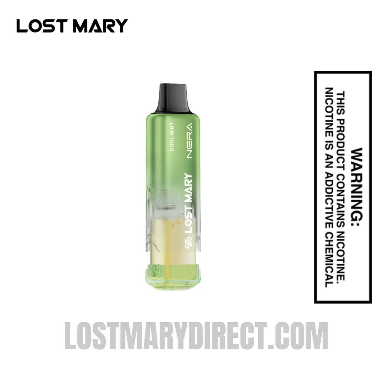 Cool Mint Lost Mary Nera Fullview 70K Disposable Vape Pod