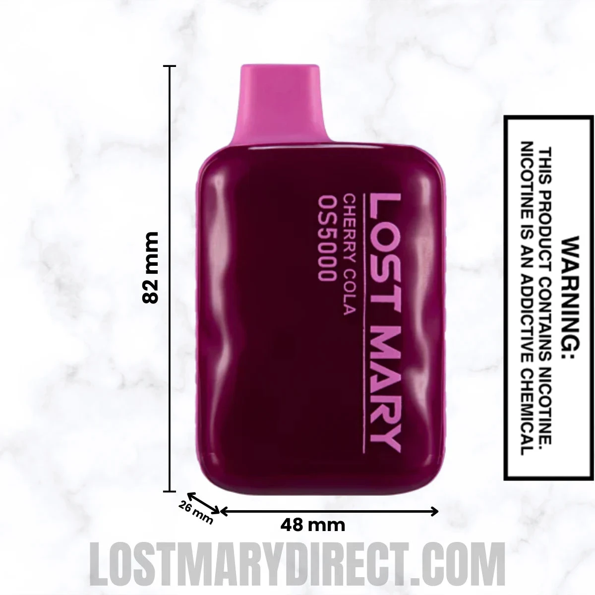 Cherry Cola Lost Mary OS5000 Disposable Vape Dimension