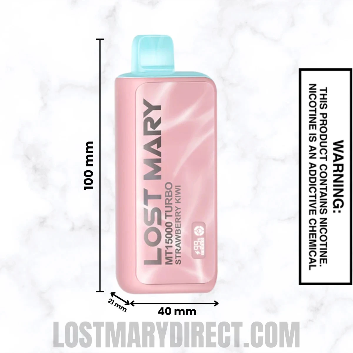 Strawberry Kiwi Lost Mary MT15000 TURBO Vape Dimension