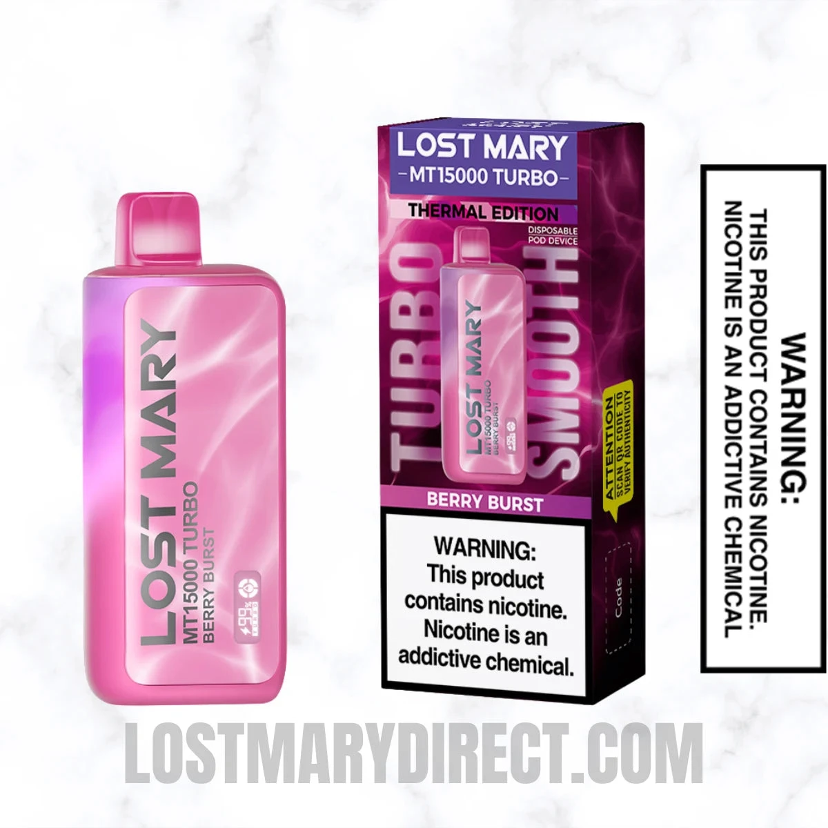 Berry Burst Lost Mary MT15000 TURBO Vape With Package Box