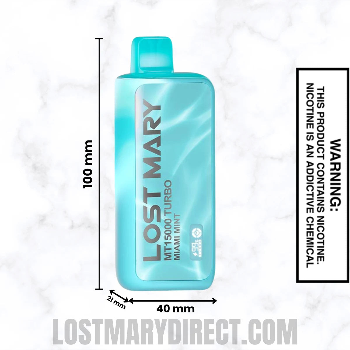 Miami Mint Lost Mary MT15000 TURBO Vape Dimension