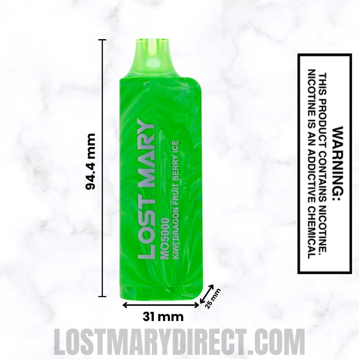 Kiwi Dragon Fruit Berry Ice Lost Mary MO5000 Disposable Vape Dimension