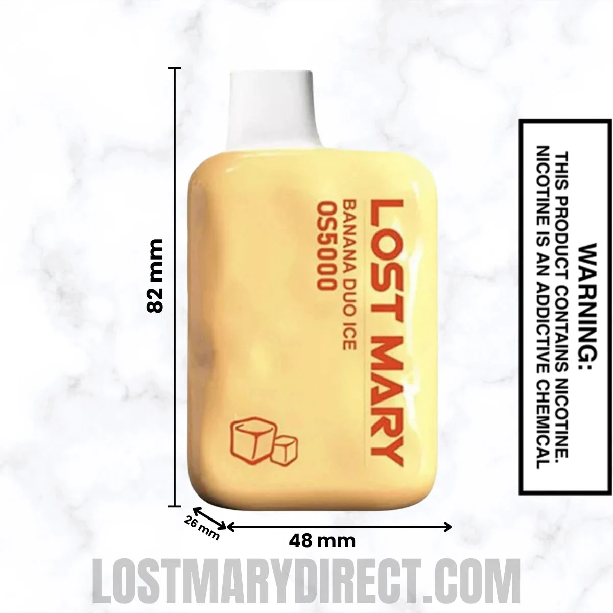 Banana Duo Ice Lost Mary OS5000 Frozen edition Vape Dimension