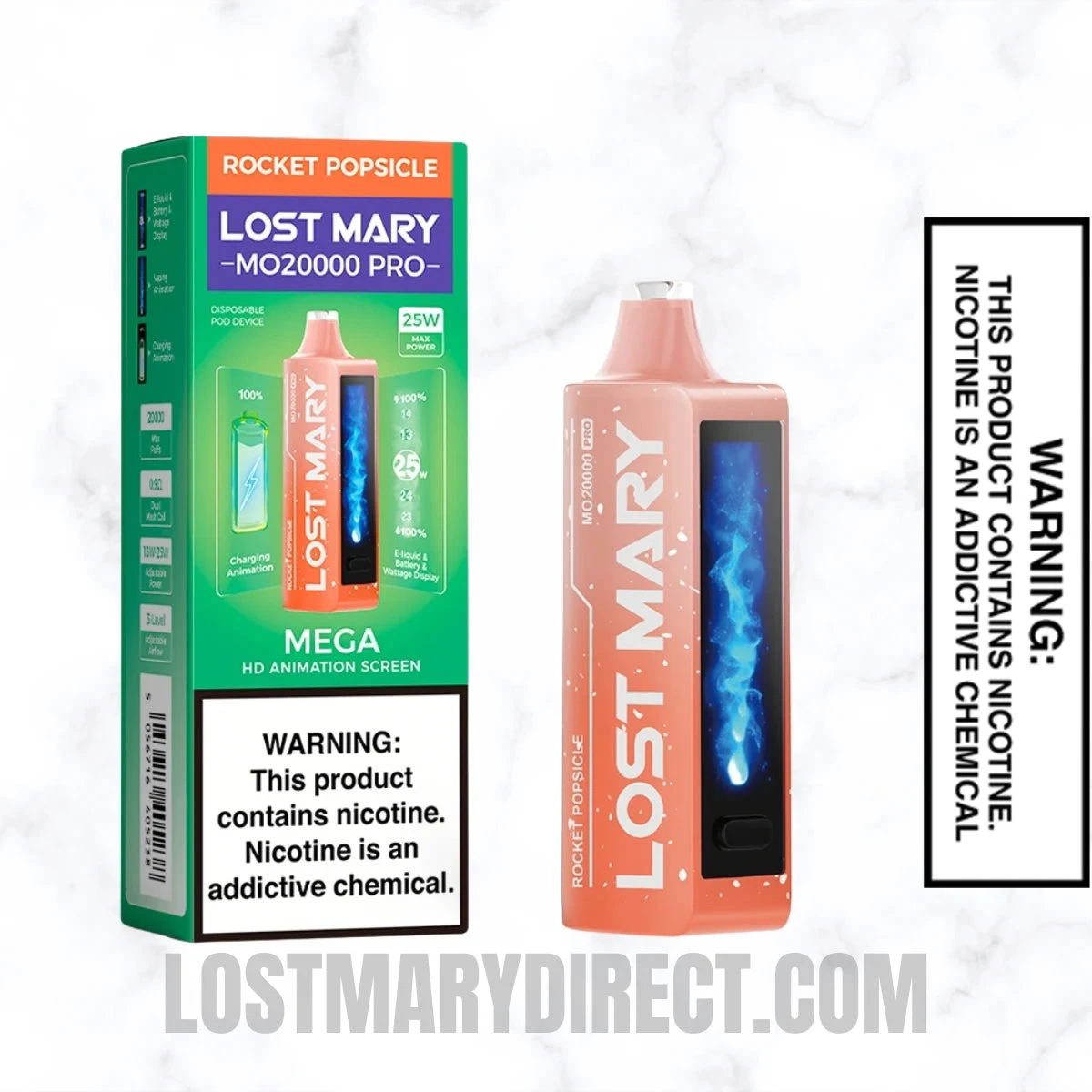 Rocket Pop Lost Mary MO20000 PRO Disposable Vape With Package Box