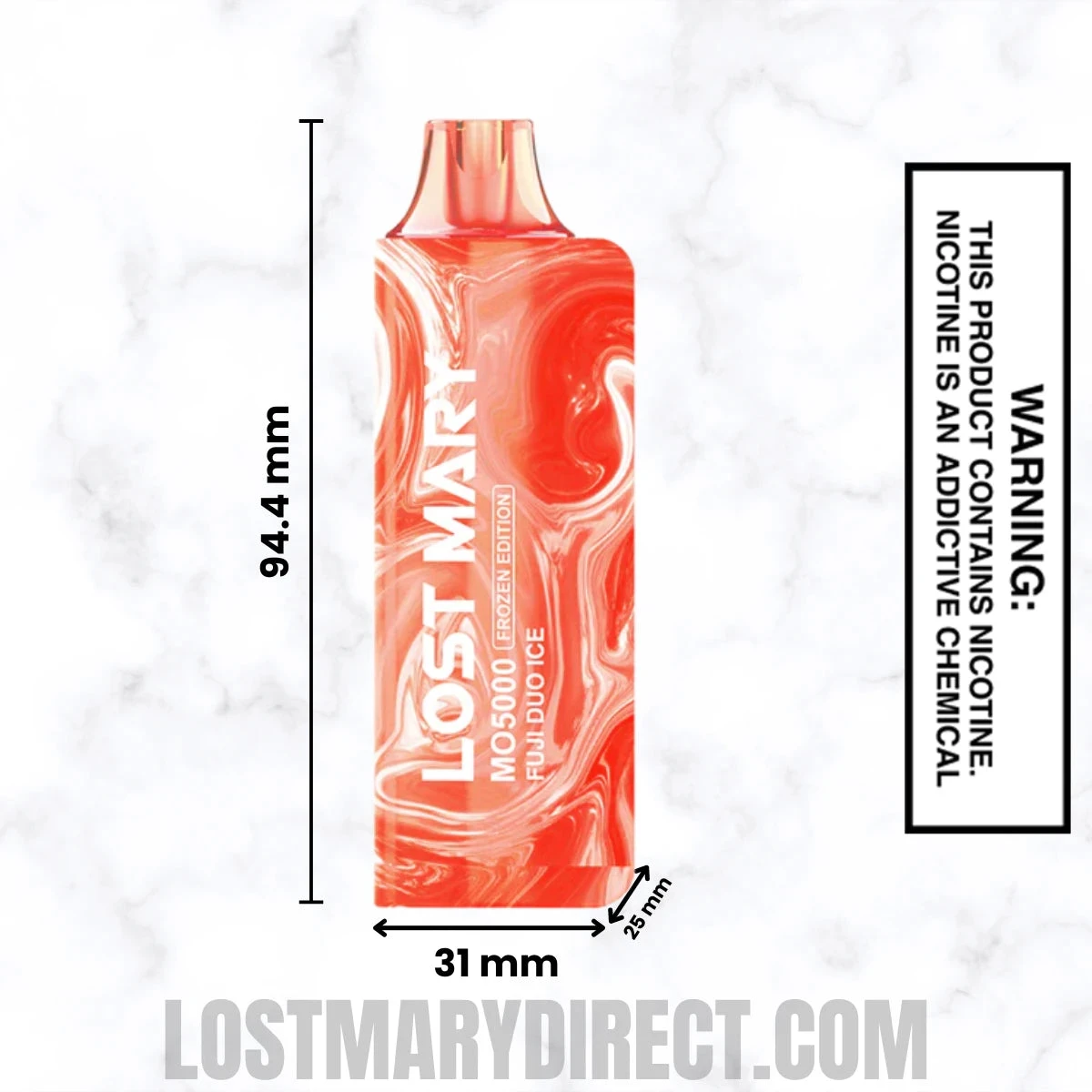 Fuji Duo Ice Lost Mary MO5000 Disposable Vape Dimension