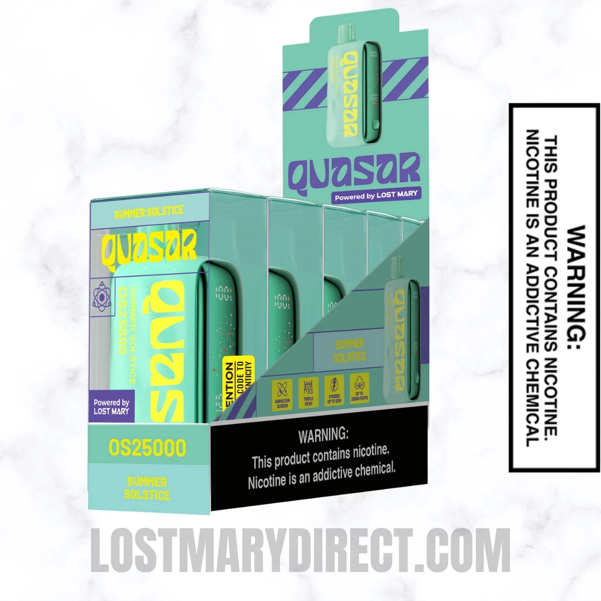 Summer Solstice Lost Mary Quasar OS25000 Diposable Vape with pack of 5
