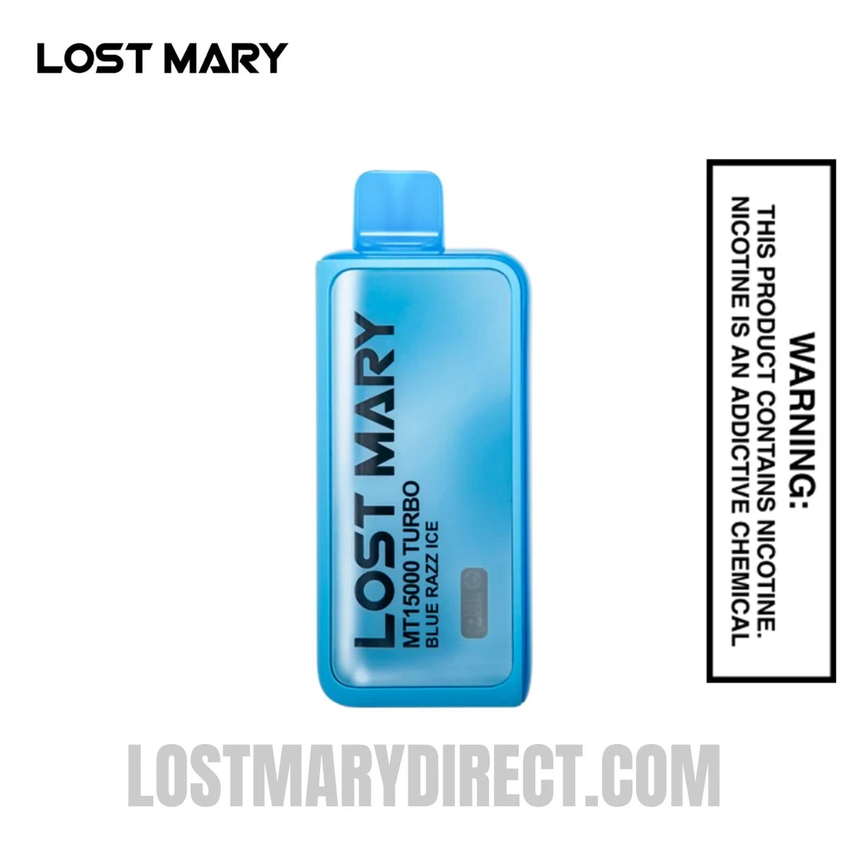 Blue Razz Ice Lost Mary MT15000 TURBO ZERO Nicotine Vape