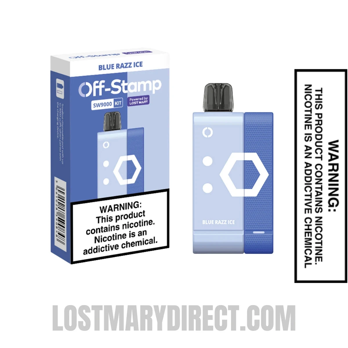 Blue Razz Ice Off Stamp SW9000 Disposable Kit With Package Box
