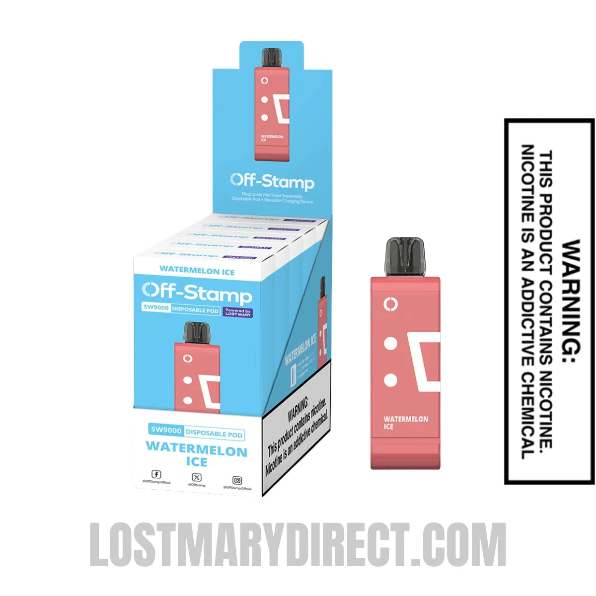 Watermelon Ice Off Stamp SW9000 Disposable Pod With Bundle Pack