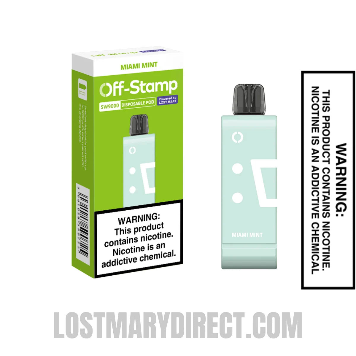 Miami Mint Off Stamp SW9000 Disposable Pod With Package Box