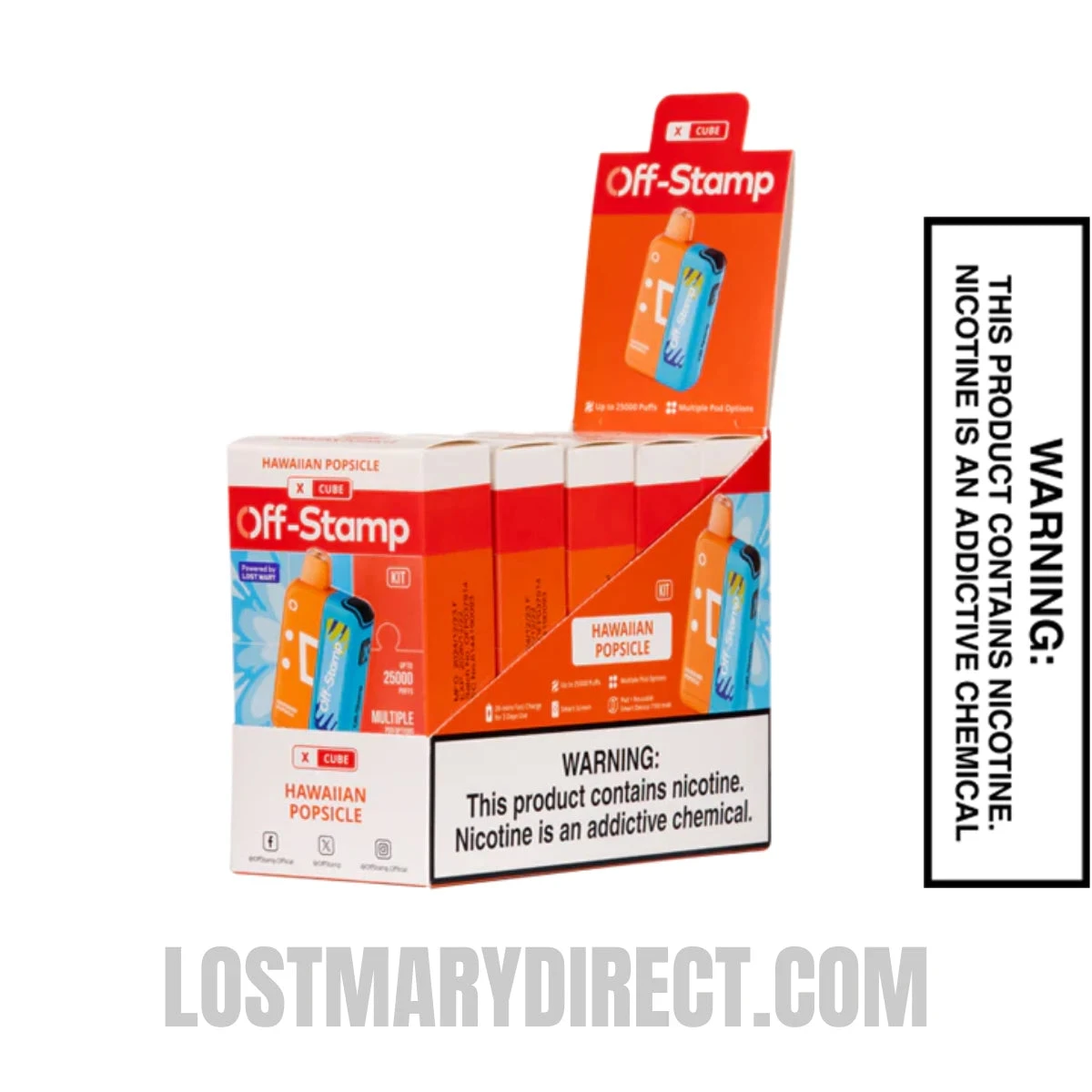 Hawaiian Pop Off Stamp X-Cube Vape Kit With bundle Box