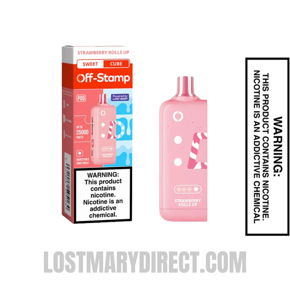 Strawberry Rolls Up Off Stamp Sweet X-Cube Pod With Package Box