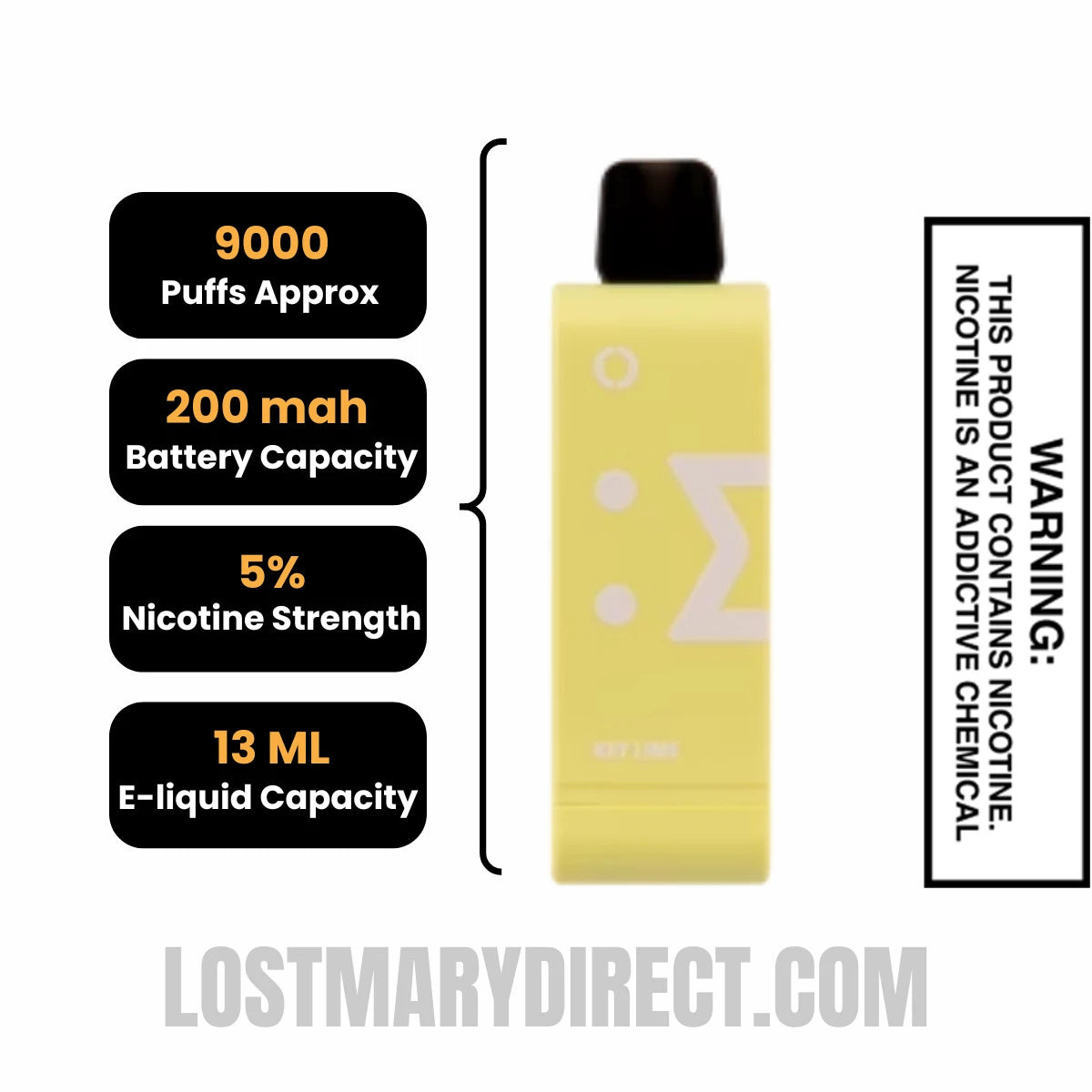 Key Lime Off Stamp SW9000 Disposable Pod Specifications