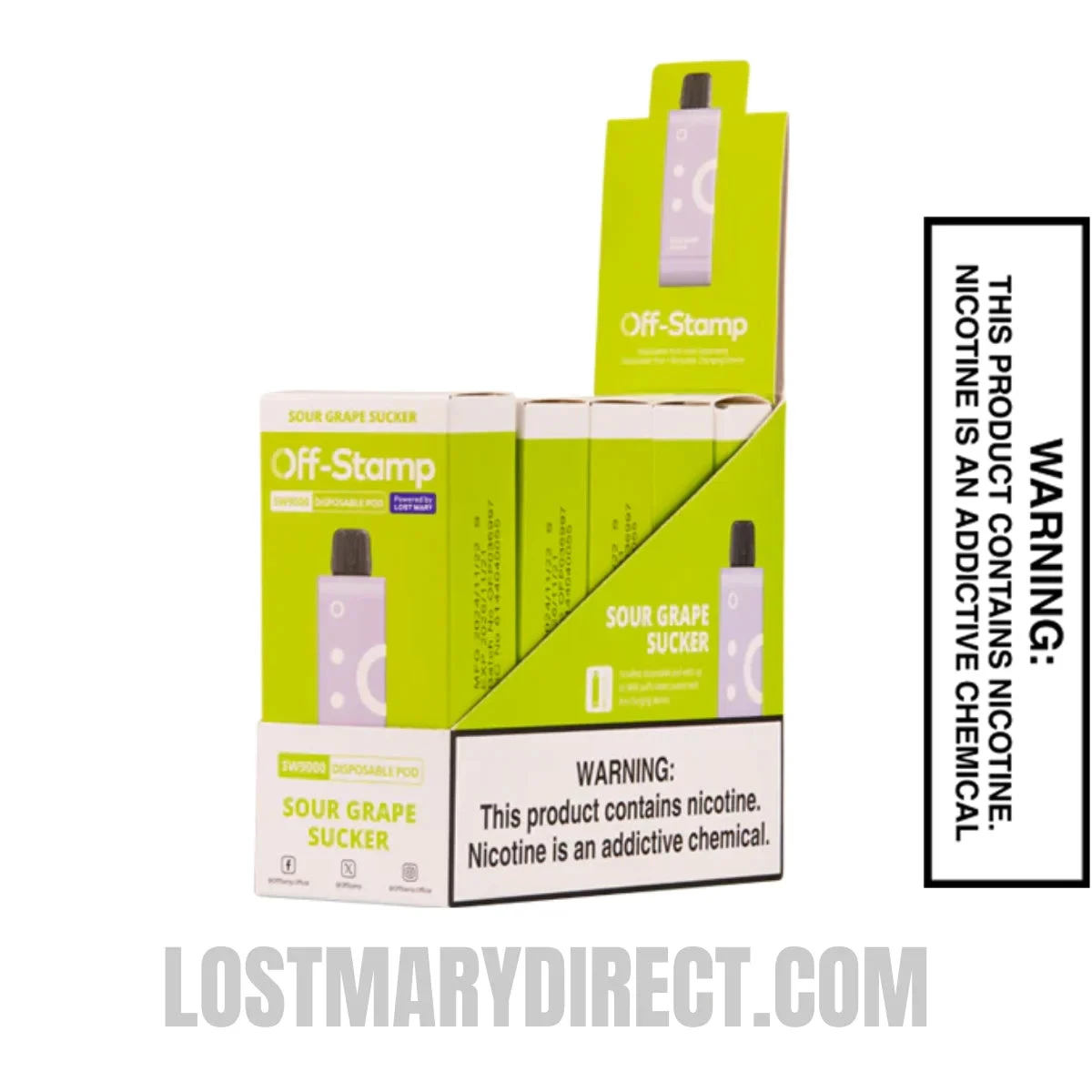 Sour Grape Sucker Off Stamp SW9000 Disposable Pod With Bundle Pack