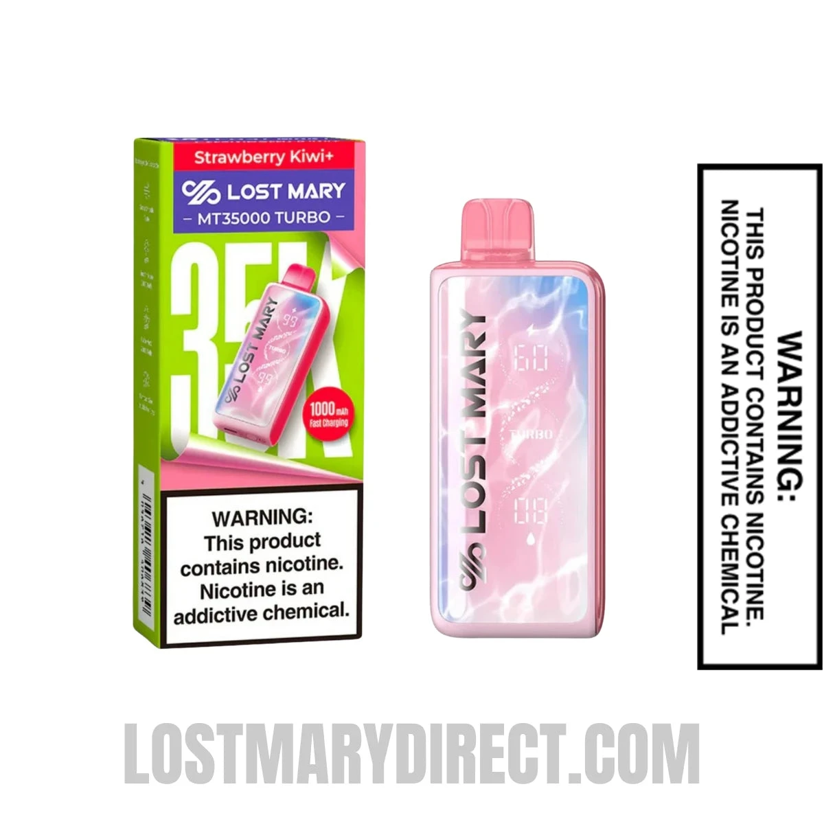 Strawberry Kiwi Lost Mary MT35000 Turbo Vape Package