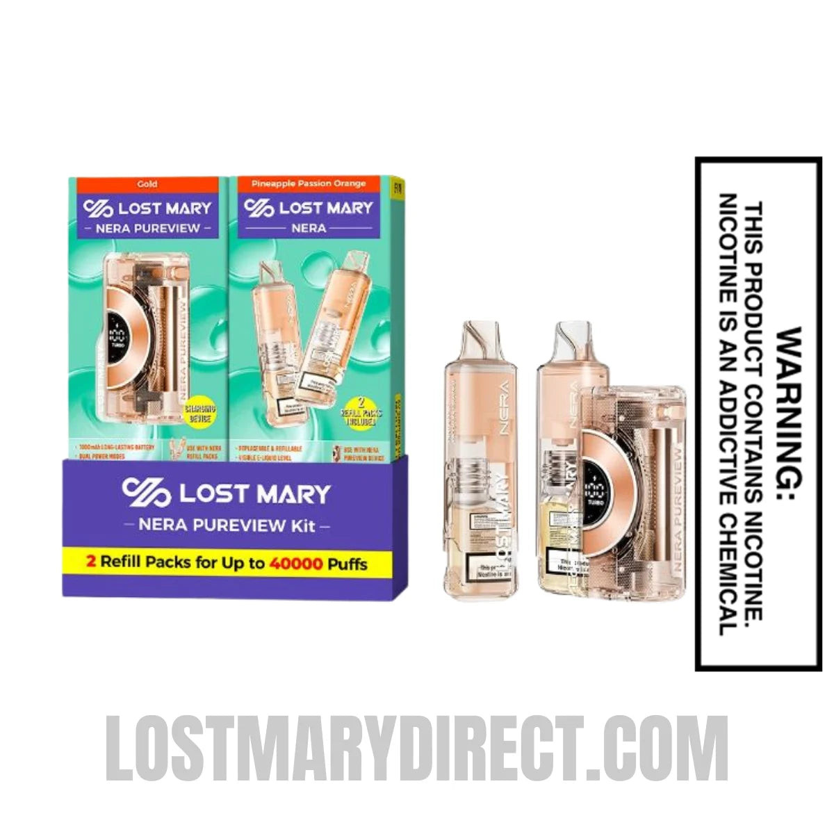 Pineapple Passion Orange Lost Mary Nera Pureview 40K Kit