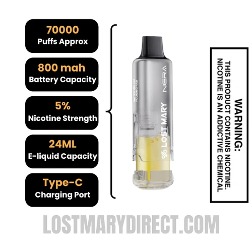 Watermelon Fcuking Fab Lost Mary Nera Fullview 70k Vape Pod Specifications