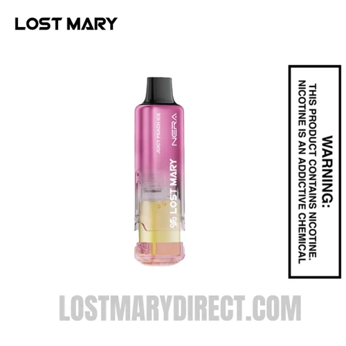 Juicy Peach Ice Lost Mary Nera Fullview 70K Disposable Vape Pod