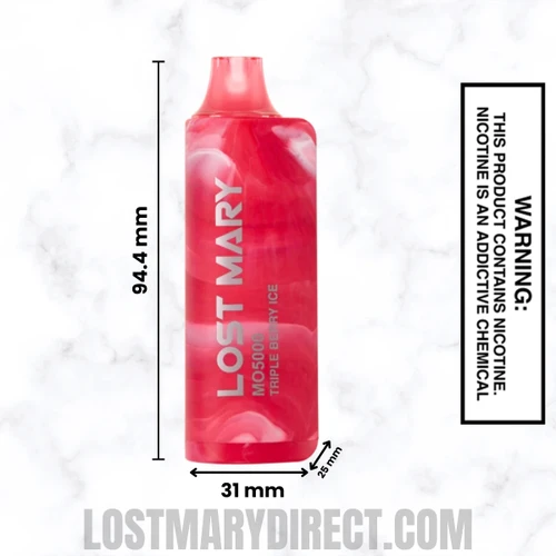 Triple Berry Ice Lost Mary MO5000 Disposable Vape Dimension