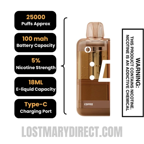 Coffee Off Stamp Classic Cube 25K Vape Pod Specification