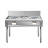 S/S two burner gas stove L120*W65*H80cm