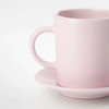 IKEA DINERA Espresso cup and saucer, light pink, 9 cl