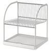 IKEA BESTÅENDE Dish drainer, silver-colour, white, 32x29x36 cm