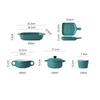 5pcs Ceramic Baking Tray Set GB-604 Green