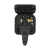 Euro to UK black adaptor plug black