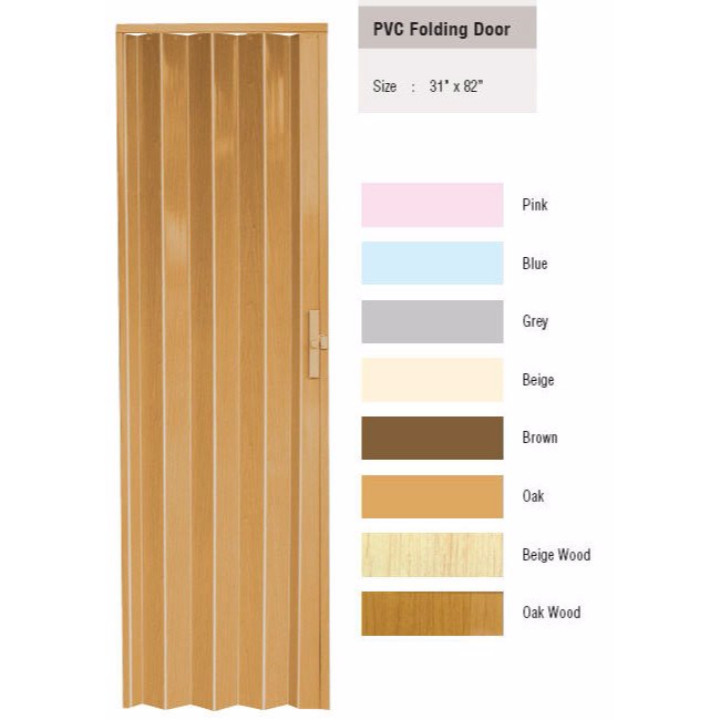 Aman PVC Folding Door Oak Wood Goldunited Sdn Bhd