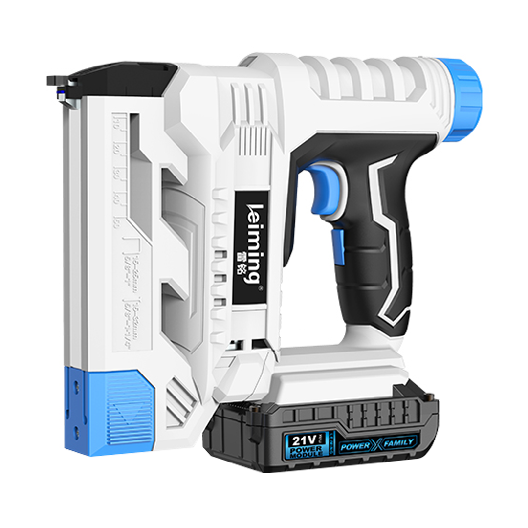 Ergonomic Electric Nail Gun – Hand-Operated 220V Nailer, 100-Nail Capacity, Tool-Free Depth Adjust, No Mar Tip, Lightweight Aluminum Alloy, For Furniture & Woodworking