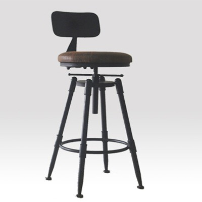 LEATHER HYDRAULIC BAR STOOL (700900MM)DARK BROWN Goldunited Sdn Bhd