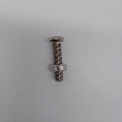 STAINLESS STEEL BOLT & NUT FOR SINK WASTE 1/4" X 25MM