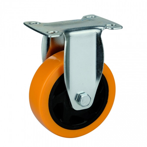 Orange Rigid Caster Wheel 4”