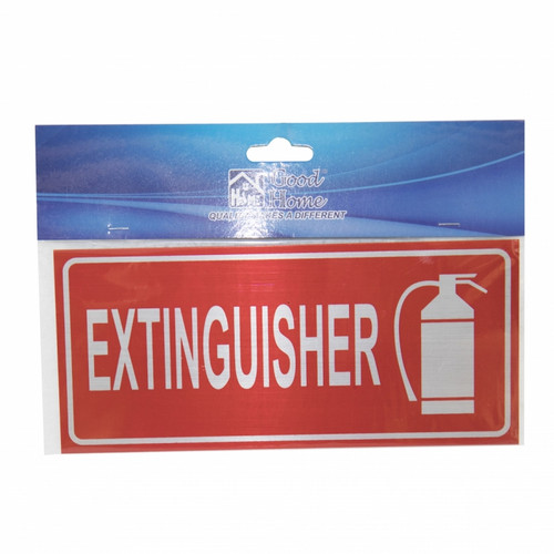 Figo Aluminium "Extinguisher" Sign Size: 9 x 20cm