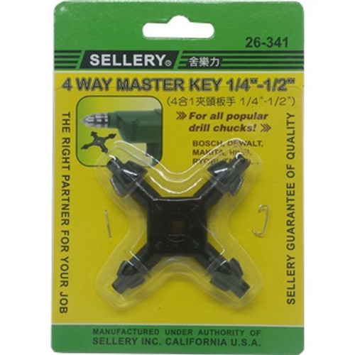 Sellery 26-341 4-Way Master Key SZ:1/4" - 1/2"
