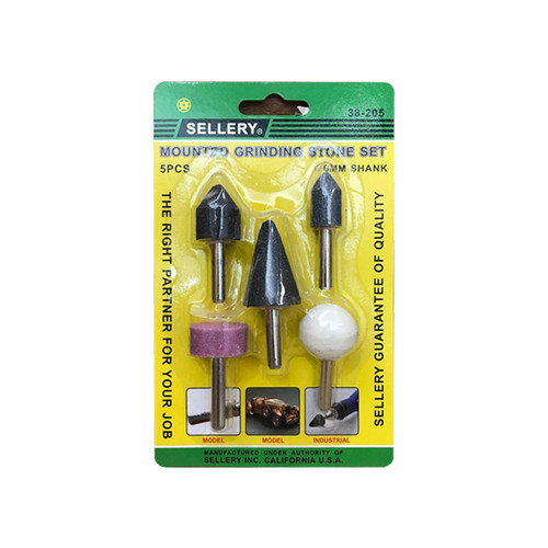 Sellery 38-205 5 Piece Mounted Grinding Stone Set