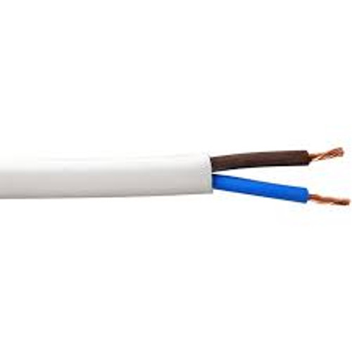 PVC flex cable 23/0076 2core (white) x 45m