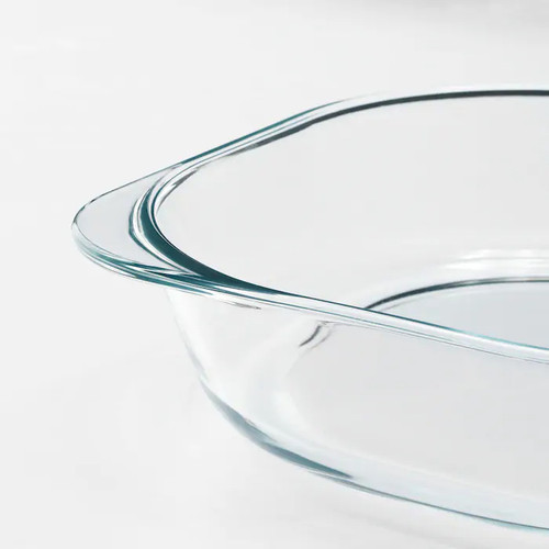 IKEA FÖLJSAM Oven dish, clear glass, 24.5x24.5 cm