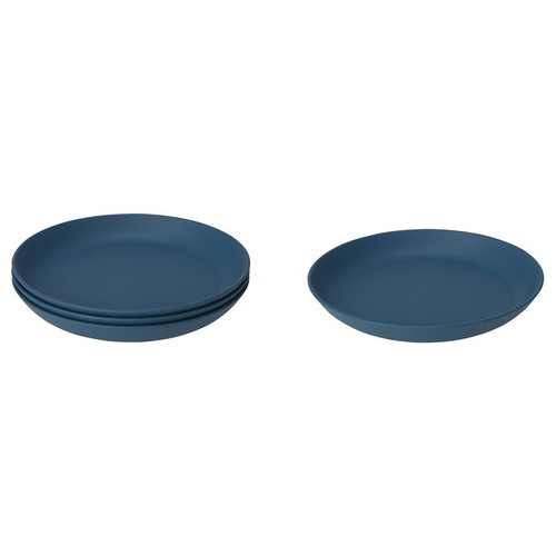 IKEA TALRIKA Side plate, dark blue, 19 cm