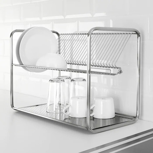 IKEA ORDNING Dish drainer, stainless steel, 50x27x36 cm