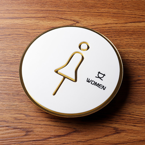 Arcylic Female Toilet Sign