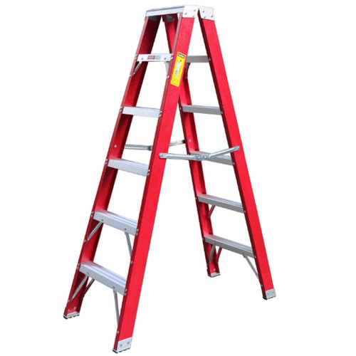 Fiberglass d/sided ladder 8 steps 2.4m